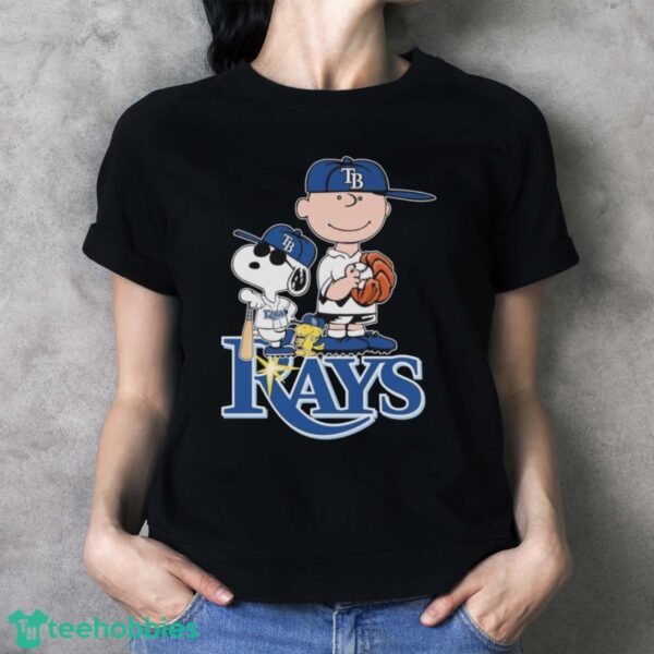Official The Peanuts Movie Characters Tampa Bay Rays Baseball 2024 Shirt - Ladies T-Shirt