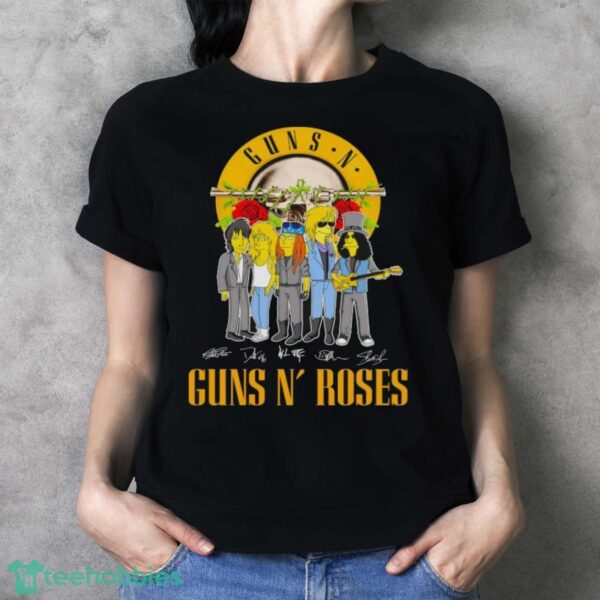 Official The Simpson Gun N’ Roses Signatures Shirt - Ladies T-Shirt