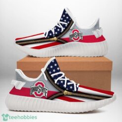 Ohio State BuckeyesFlag Pattern Yeezy Sneakers For Men And Women Product Photo 2