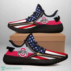 Ohio State BuckeyesFlag Pattern Yeezy Sneakers For Men And Women Product Photo 1