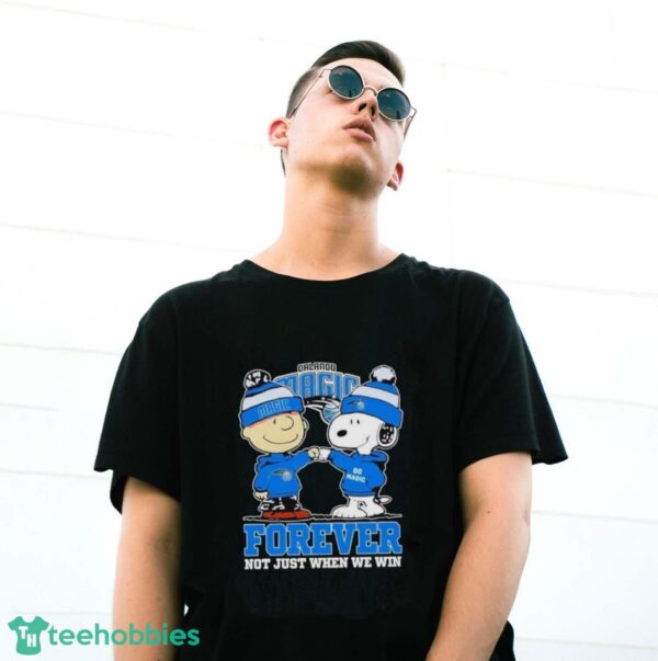 Original Orlando Magic NBA Snoopy And Charlie Brown Forever Not Just When We Win 2024 Shirt - G500 Gildan T-Shirt