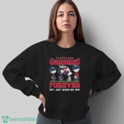 Original Peanuts Characters X Cleveland Guardians Forever Not Just When We Win Logo 2024 T-Shirt - Sweatshirt