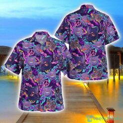 Peace Gengar Hawaiian Shirt 3D Printing Beach Shirt For Men And Women Product Photo 1