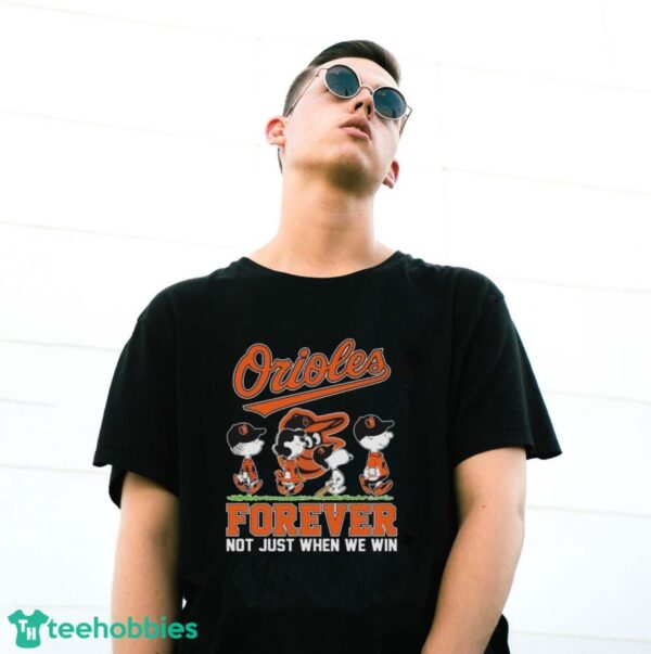 Peanuts Characters Abbey Road Baltimore Orioles Forever Not Just When We Win Shirt - G500 Gildan T-Shirt