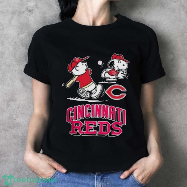 Peanuts Charlie Brown And Snoopy Playing Baseball Cincinnati Reds Product Photo 4