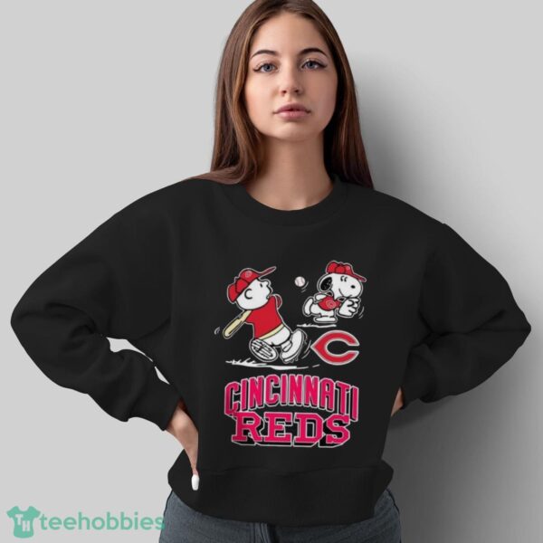 Peanuts Charlie Brown And Snoopy Playing Baseball Cincinnati Reds Product Photo 5