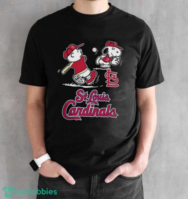 Peanuts Charlie Brown And Snoopy Playing Baseball St. Louis Cardinals Product Photo 2