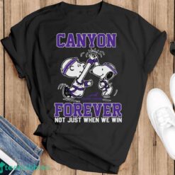 Peanuts Snoopy And Charlie Brown GCU High Five Forever Not Just When We Win Shirt - Black T-Shirt