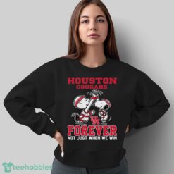 Peanuts Snoopy And Charlie Brown Houston Cougars High Five Forever Not Just When We Win Shirt - Sweatshirt