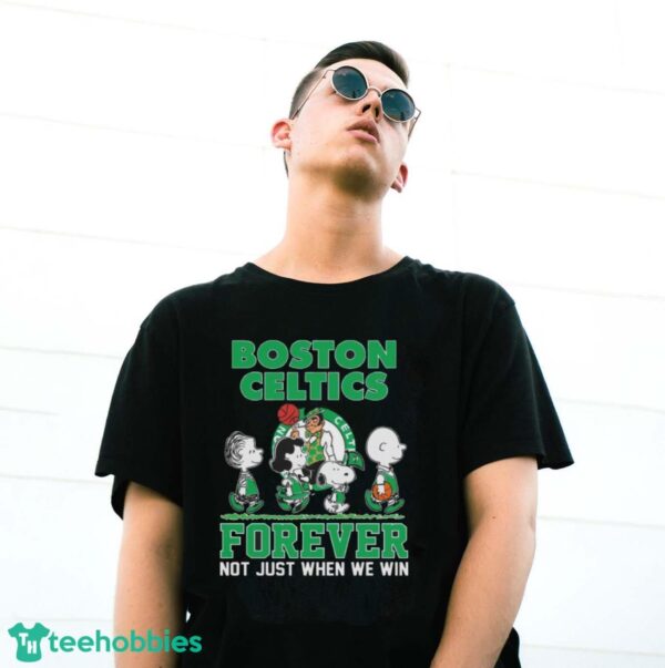 Peanuts Snoopy And Friends Boston Celtics 2024 NBA Finals Champions Forever Not Just When We Win Shirt - G500 Gildan T-Shirt