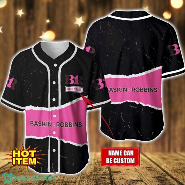 Personalized Baskin Robbins Baseball Jersey Shirt Custom Name Gift Men And Women Baseball Jersey Product Photo 1