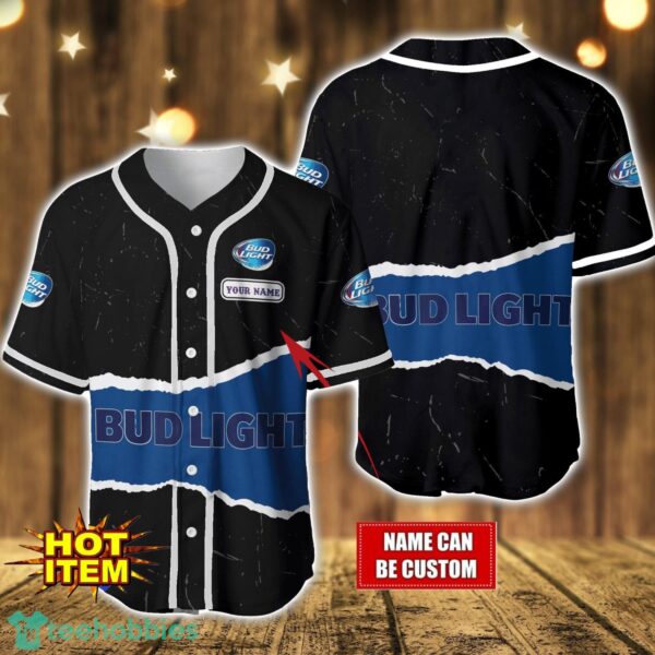 Personalized Bud Light Beer Baseball Jersey Shirt Custom Name Gift Men And Women Baseball Jersey Product Photo 1