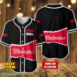 Personalized Budweiser Beer Baseball Jersey Shirt Custom Name Gift Men And Women Baseball Jersey Product Photo 1