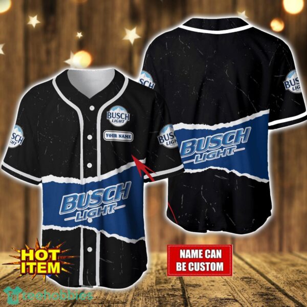 Personalized Busch Light Baseball Jersey Shirt Custom Name Gift Men And Women Baseball Jersey Product Photo 1