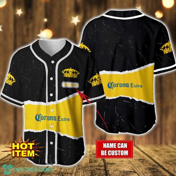 Personalized Corona Extra Beer Baseball Jersey Shirt Custom Name Gift Men And Women Baseball Jersey Product Photo 1