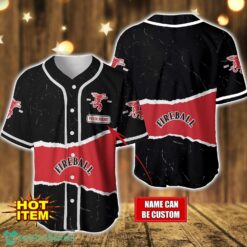 Personalized Fireball Cinnamon Whisky Baseball Jersey Shirt Custom Name Gift Men And Women Baseball Jersey Product Photo 1