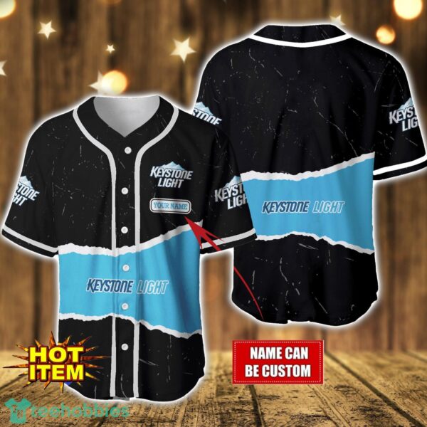Personalized Keystone Light Baseball Jersey Shirt Custom Name Gift Men And Women Baseball Jersey Product Photo 1