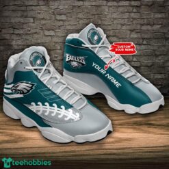 Philadelphia Eagles Custom Name Air Jordan 13 Sneakers Shoes Trending Gift Product Photo 1