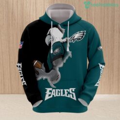 Philadelphia Eagles Hoodie 3D Style Mascot Hoodie 3D All Over Print Set Hoodie And Long Pant Product Photo 1