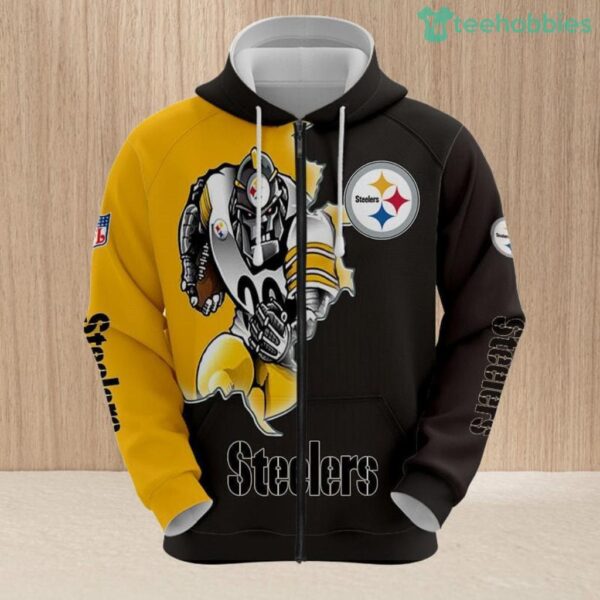 Pittsburgh Steelers Hoodie 3D Style Mascot Hoodie 3D All Over Print Set Hoodie And Long Pant Product Photo 1