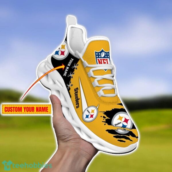 Pittsburgh Steelers Personalized Name NFL Limited Max Soul Shoes Product Photo 1