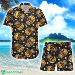 Pittsburgh Steelers Skull Combo Hawaiian Shirt And Shorts Product Photo 1