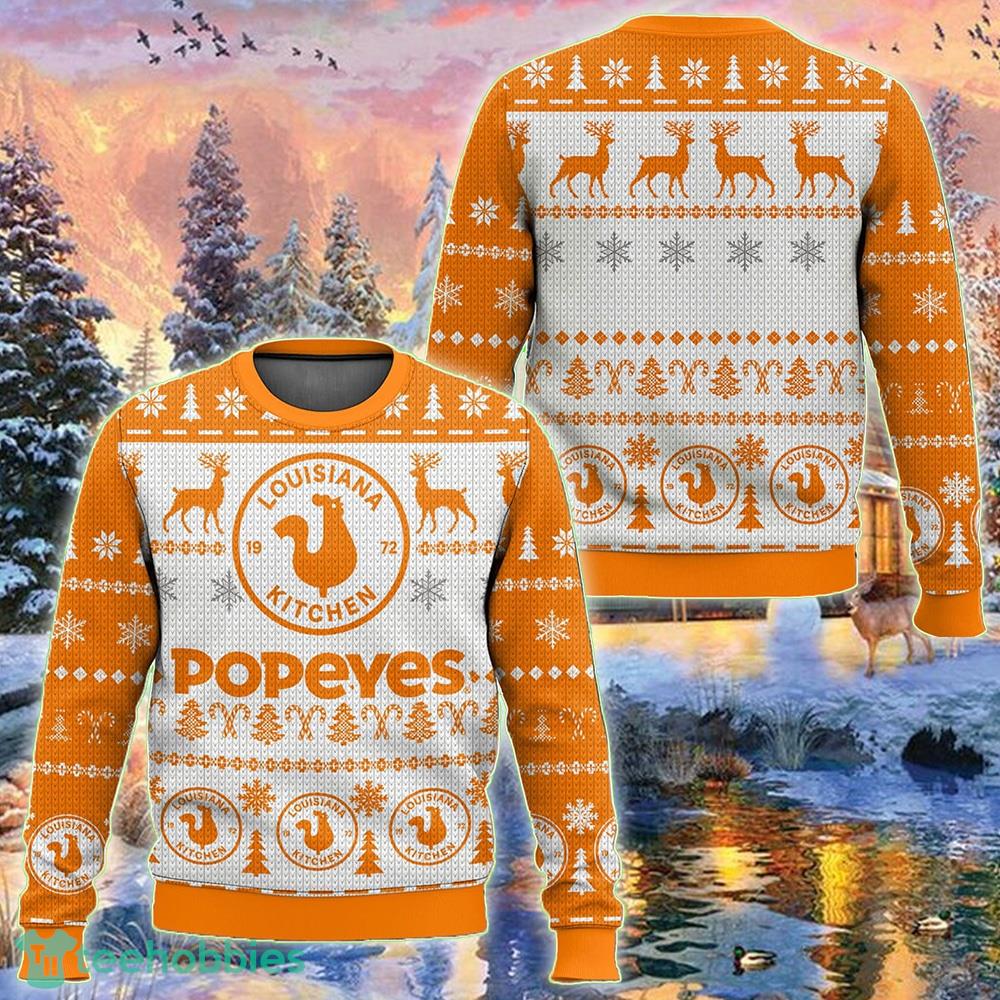 Popeyes Ugly Christmas Sweater 2024 Gift Holidays For Men And Women