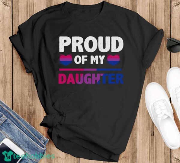 Proud of my Bi Daughter – Proud Mom or Dad Bisexual T Shirt Essential T-Shirt T Shirt Product Photo 1