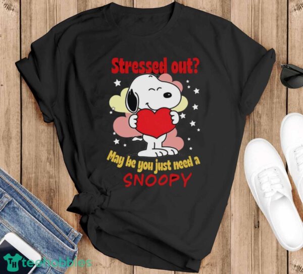 Red Cross Snoopy T-Shirt May You Just Need A Snoopy - Black T-Shirt