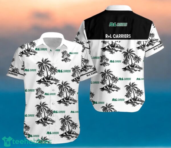 R+L CARRIERS Black Coconut Tree Pattern Beach awaiian Shirt And Shorts For Men And Women Product Photo 2