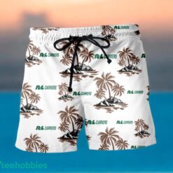 R+L CARRIERS Coconut Tree Pattern Beach Hawaiian Shirt And Shorts For Fans Product Photo 2