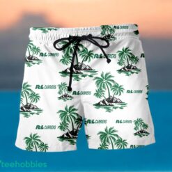 R+L CARRIERS Green Coconut Tree Pattern Beach Hawaiian Shirt And Shorts For Men And Women Product Photo 2