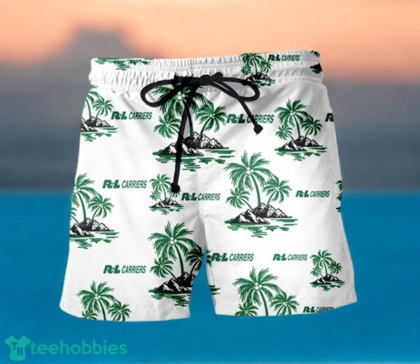 R+L CARRIERS Green Coconut Tree Pattern Beach Hawaiian Shirt And Shorts For Men And Women Product Photo 2