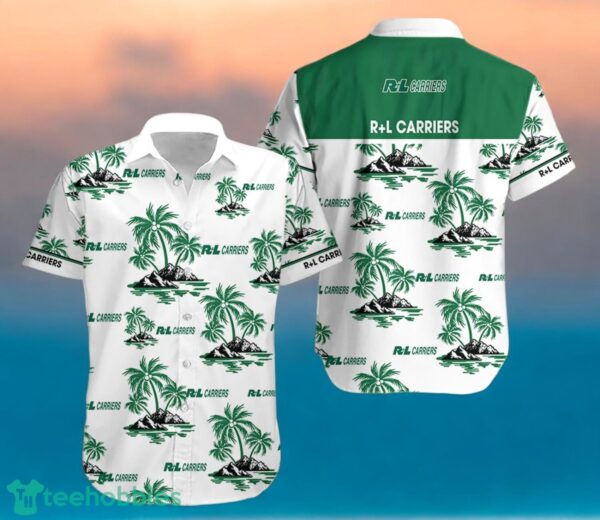 R+L CARRIERS Green Coconut Tree Pattern Beach Hawaiian Shirt And Shorts For Men And Women Product Photo 1
