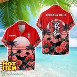 Rotherham United Floral Flower 3D Hawaiian Shirt And Shorts Custom Name Product Photo 1
