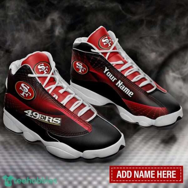 San Francisco 49ers Custom Name Sports Air Jordan 13 Sneakers Team Shoes Product Photo 1
