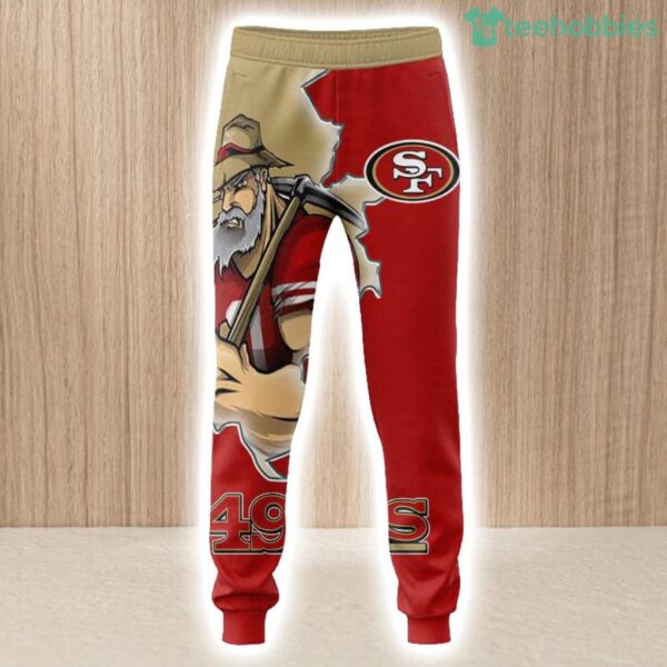 San Francisco 49ers Hoodie 3D Style Mascot Hoodie 3D All Over Print Set Hoodie And Long Pant Product Photo 2