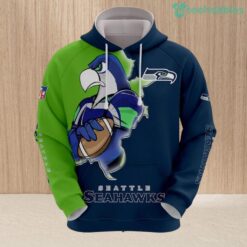Seattle Seahawks Hoodie 3D Style Mascot Hoodie 3D All Over Print Set Hoodie And Long Pant Product Photo 1
