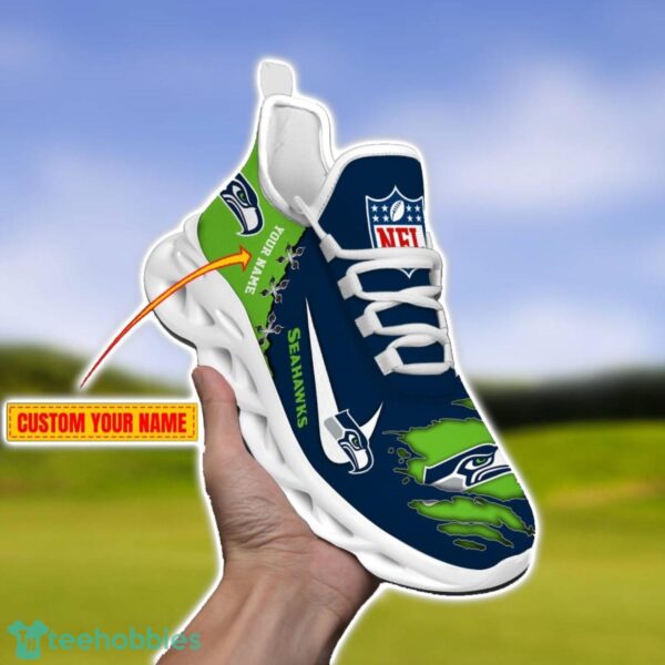 Seattle seahawks Personalized Name NFL Limited Max Soul Shoes Product Photo 1