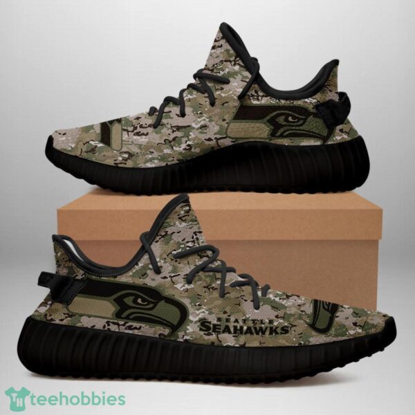 Seattle Seahawks U.S. Military Camouflage Shoes Yeezy Sneakers For Men And Women Product Photo 1