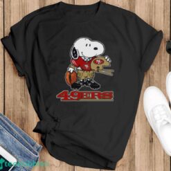 Snoopy A Strong And Proud San Francisco 49ers Player NFL Youth T-Shirt - Black T-Shirt