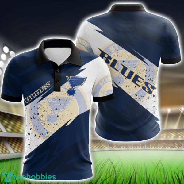 St Louis Blues All Over Print 3D Polo Shirt Golf Lover Gift Product Photo 1