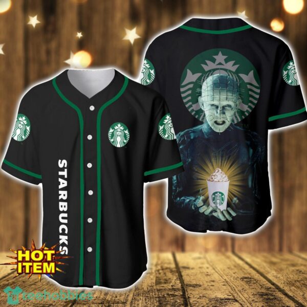 Starbucks Hellraiser Horror Baseball Jersey Shirt Halloween Men Women Gift Product Photo 1