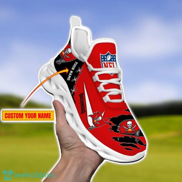 Tampa Bay Buccaneers Personalized Name NFL Limited Max Soul Shoes Product Photo 1