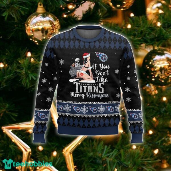 Tennessee Titans Kissmyass Ugly Sweater For Fans Christmas Vintage Gift - Tennessee Titans Kissmyass Ugly Sweater_2