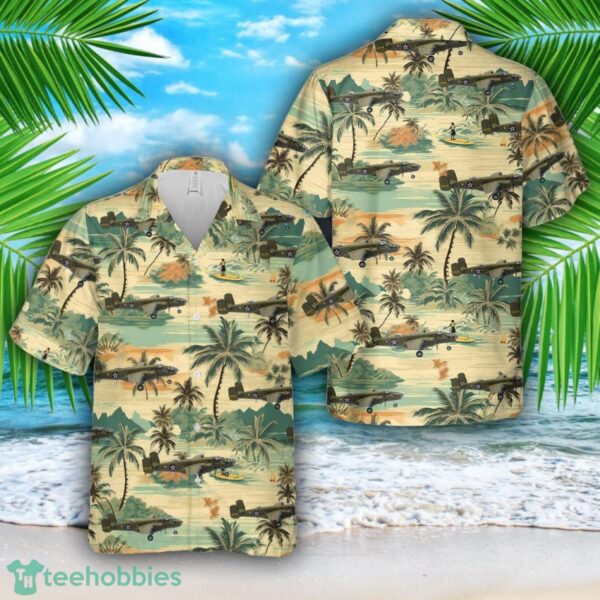 The North American B-25 Mitchell of the Doolittle raid (April 18, 1942) 3D Hawaiian Shirt Beach Shirt Product Photo 1