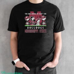 The Peanuts Character Friends The One Where We Root For Mississippi State Bulldogs Shirt - Black Unisex T-Shirt
