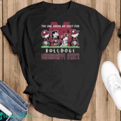 The Peanuts Character Friends The One Where We Root For Mississippi State Bulldogs Shirt - Black T-Shirt