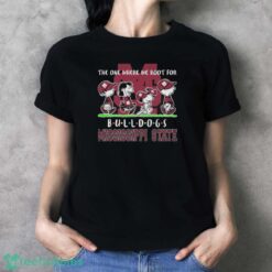 The Peanuts Character Friends The One Where We Root For Mississippi State Bulldogs Shirt - Ladies T-Shirt