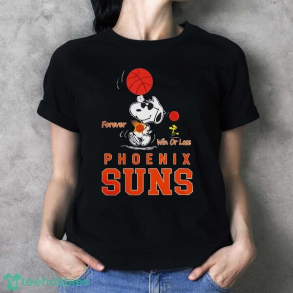 The Peanuts Snoopy And Woodstock Forever Win Or Lose Phoenix Suns 2024 Shirt - Ladies T-Shirt